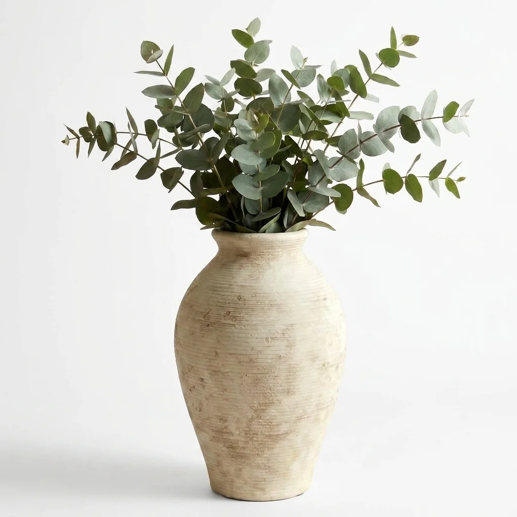 YSNN Vintage Ceramic Flower Vase | 9 Inch Rustic Decorative Vase